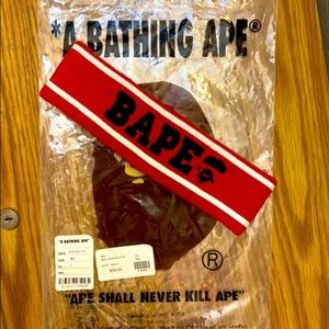 A Bathing Ape Red Headband